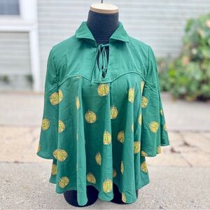 Club 33 Her Universe Emerald Anniversary flutter / poncho capelet style top M